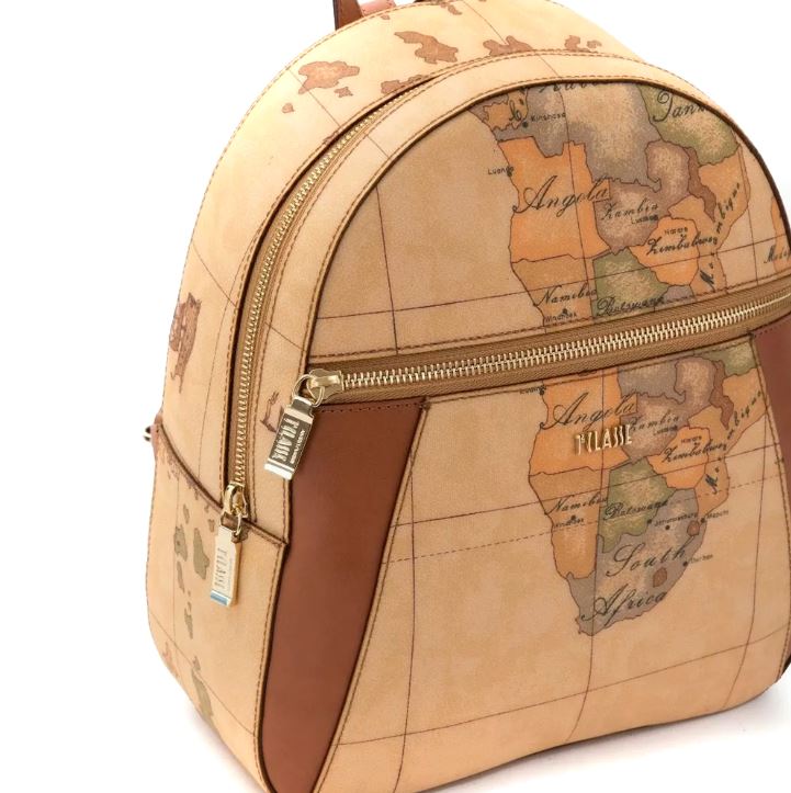 Alviero Martini Zaino Con Inserti Frontali In Pelle Natural CE033 6000 Geo Classic